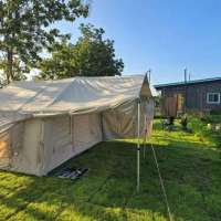 กางเต็นท์รับอรุณ-อุ่นไอแดดที่ลานหญ้าข้างบ้าน